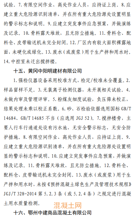这个地区16家混凝土企业存在问题被通报！(图10)